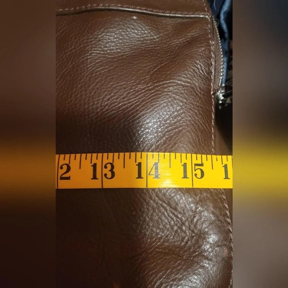 Fossil Mercer Dark Brown Leather Double Zip Work Messenger Bag